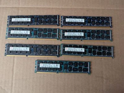 7X HYNIX HMT31GR7CFR4C-PB 8GB DDR3 PC3 2RX4 12800R 1600MHZ RDIMM MEMORY L2-9(16) - Image 1 of 4