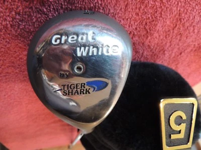 Тигровая акула большой белый женщины 5 дерева. Графитовый стержень. Очень хорошее состояние с чехлом на голову - Изображение 1 из 4