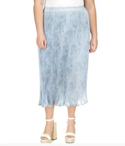 Michael Kors Plissee-Midirock Übergröße Blütenblattmuster Größe 0X - Bild 1 von 6