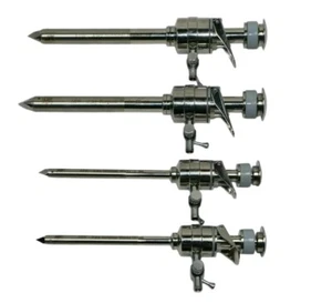 Laparoscopic Trocar and Cannulas Pyramidal Tip 5mm 10mm Instruments Set 2pc - Picture 1 of 6