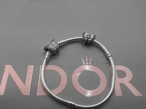 PANDORA ALE S925 MOMENTS BUTTERFLY CLASP SNAKE CHAIN BRACELET t19cm - Picture 1 of 2