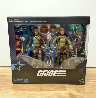 Hasbro GI Joe Clasificado RALPH STEELER PULASKI & SHORT-FUZE Paquete de 2 EN MANO Foto 1 de 2