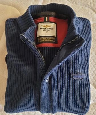 Maglione Cardigan Aeronautica Militare TG L  Blue - Изображение 1 из 4