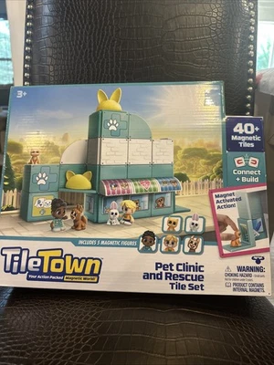 Tile Town Pet Vet Magnetic Tiles Playset - Image 1 of 4