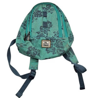 Dakine Backpack Women Blue Green Flower Bag Retro Hawaii Performance Travel Pack - Image 1 of 4