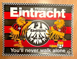 Alter EINTRACHT FRANKFURT Aufkleber You'll never walk alone 36,5cm x 27cm aus 92 - Bild 1 von 6