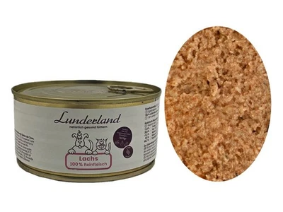 Lunderland Reinfleisch Lachs 300g 100% Lachsfilet Einzelfutterm. f. Hunde Katzen - Bild 1 von 4