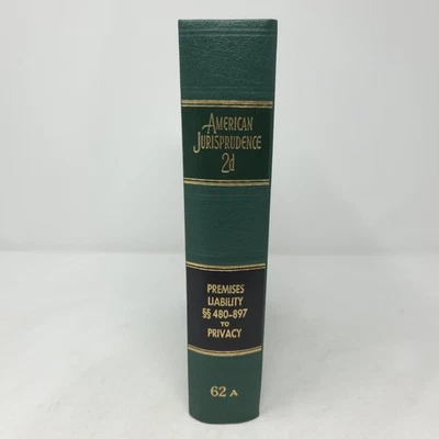 American Jurisprudence 2d Vol 62A PREMISES LIABILITY PRIVACY 1990 W Supplements  - Image 1 of 4