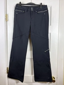Athleta Pants Womens Sz 8 Black Calaveras Soft Shell Fleece Lined Ski Snowboard - Picture 1 of 7