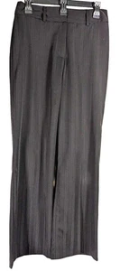 B. Moss Tailor stretch women's 6 black striped pants preowned 30/31 - Picture 1 of 7