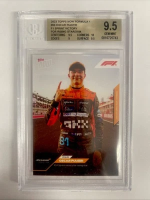 2023 Topps Now Formula 1 Oscar Piastri #56 F1 Sprint Victory BGS 9.5 GEM MT - Image 1 of 4