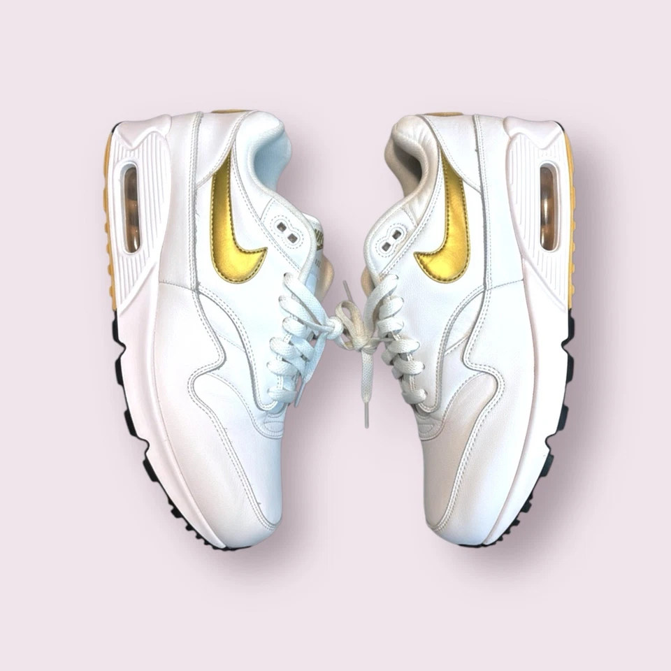 De colección 2018 Nike Air Max 90 1 US11 EU45 ORO METÁLICO OG PATTA 86 BW 180 95 TN RARO Foto 1 de 4
