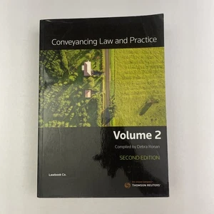 Conveyancing Law and Practice Volume 2 by Debra Ronan 2nd Edition Paperback Book - Picture 1 of 15