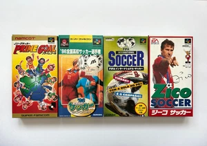 Lote de 4 Juegos de Fútbol Super Famicom SFC SNES Japón Zenkoku Zico FIFA 22/07/25 - Imagen 1 de 15