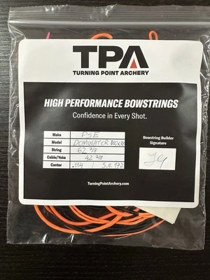 TPA - PSE Dominator DUO X 38 Custom Bow String and Cables. Orange w/Black - Image 1 of 2