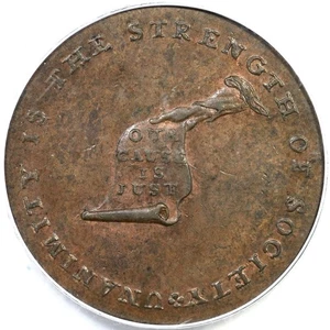 Undated (c1794) W-8810 R-2 PCGS MS 60 BN LANCASTER Edge Kentucky Cent Token - Picture 1 of 3