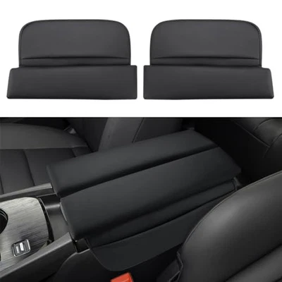 Center Console Armrest Cover for Nissan Rogue 2021-2026 Black Leather Protector Foto 1 de 4