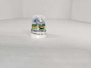 Vintage Collectible Porcelain Thimble Yellowstone - Picture 1 of 4