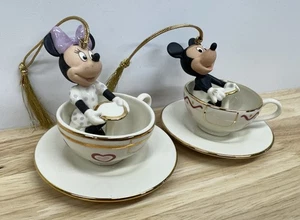Lenox Disney Teetassenfahrt mit Minnie Mouse & Mickey Mouse Weihnachtsschmuck Set - Bild 1 von 15