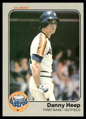 1983 Fleer Danny Heep Houston Astros #449 - Image 1 of 2