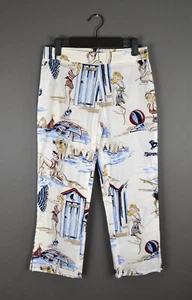Blumarine Blugirl 42 IT Algodón Elástico Estampado Pantalones Cortos Pin-up Playa 6 EE. UU. 28 - Imagen 1 de 10