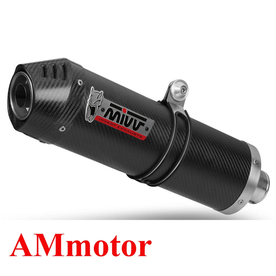 Silenciador de escape motocicleta Mivv Triumph Tiger 800 2014 14 tampa oval de carbono - Imagem 1 de 1