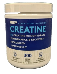 RSP Creatine Monohydrate Pure Micronized Creatine Powder Supplement, 300 grams - Picture 1 of 4