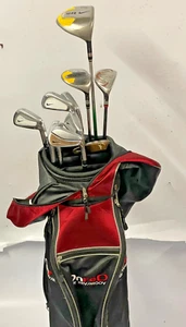 Nike Full Golf Set Driver, 4W, 7W, 3-PW Irons Putter Stand Bag Stiff Flex - Picture 1 of 13