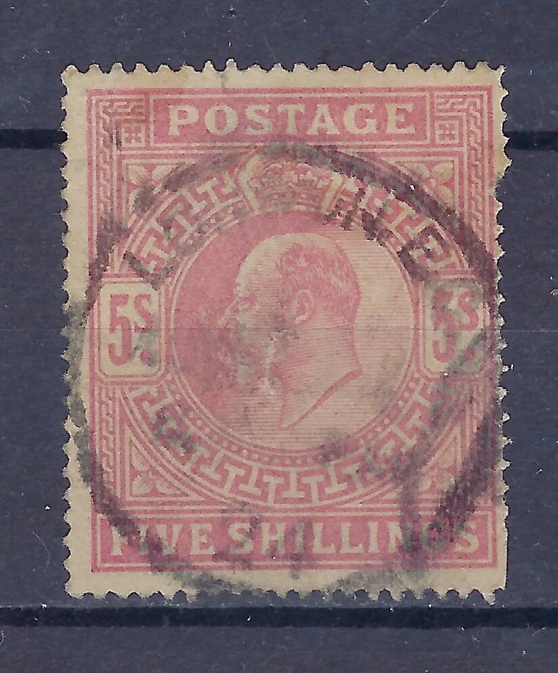 GB  "KE VII 5sh   Sc#140"  damaged CV $225 (GB299)* - Image 1 of 1