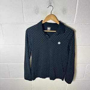 Pretty Green Shirt Mens Small Black Polka Dot Polo Casuals Mods Psychedelic* - Picture 1 of 10