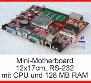 Mini Motherboard A230 13x17cm Incl. CPU VGA 3xUSB Network RAM For Ms-dos 12 Volt - Picture 1 of 1