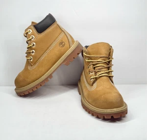 Timberland Toddler Premium 6-inch Waterproof Boots 12809 Wheat Nubuck Size 8 c - Picture 1 of 9