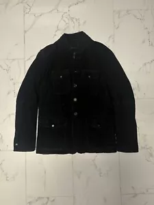 John Varvatos Black Suede Jacket Size Small READ DESCRIPTION - Picture 1 of 8