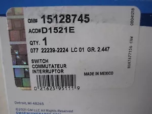 Nuevo interruptor de luz de freno GM# 15128745 D1521E para GM 1990-2005 Blazer Astro S10 - Imagen 1 de 7