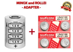 MINOX 35 (EL, GL ,GT, PL, PE, AL, C, EC, LX,TLX) Battery Adapter + 10 (LR43) - Bild 1 von 6