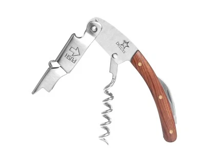 🍷 Profi Kellnermesser mit Holzgriff – 2-Stufen Sommelier Korkenzieher mit Leder - Bild 1 von 4