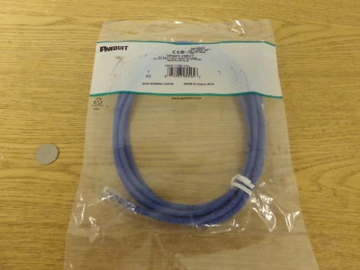 NEW Panduit NK6PC10BUY Cat 6 UTP RJ45 10' Blue Patch Cord  *FREE SHIPPING* - Image 1 of 2