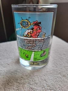 Vintage Arby's Collectible Gary Patterson Glass “Luck Out” 1982 Tennis GUC - Picture 1 of 10