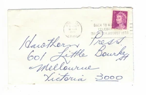 Australia 1973 7c Cover Cover,cds SLOGAN CANCEL " BACK to MT ISA CELEBRATIONS" - Picture 1 of 1