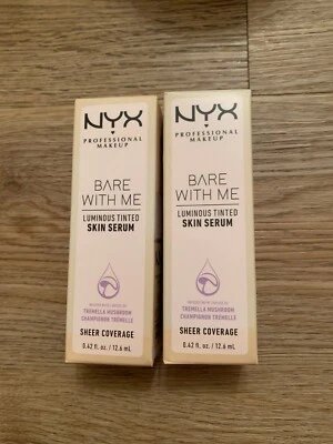2 x NYX Bare With Me Luminous Tinted Skin Serum UNIVERSAL LIGHT 12.6ml BNIB - Image 1 of 2