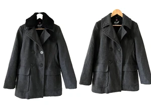 Gloverall zweireihiger Wollmantel mit Lammfellkragen - Gr. M - Bild 1 von 14