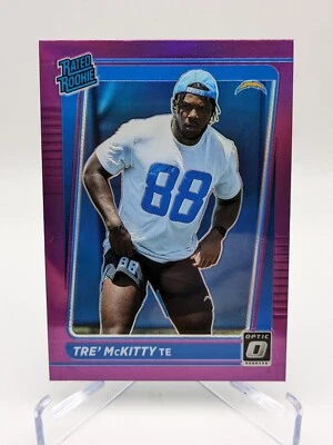 💥 Tre' McKitty Rookie 2021 Panini Donruss Optic Pink Prizm P-304 Chargers - Image 1 of 2