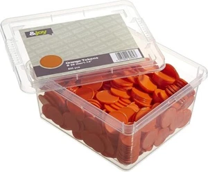 En-Joy Blank Plastic Tokens - 500 Coins - 29 mm - Orange - Picture 1 of 1