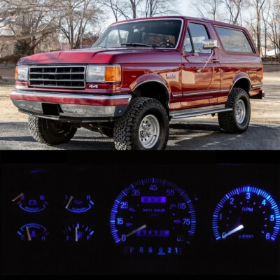 Gauge Cluster LED Dash kit Blue For Ford 1987-1991 Bronco F150 F250 F350 Truck - Image 1 of 4
