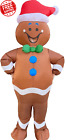 Inflatable Christmas Costume Adult Funny Blow Up Halloween Inflatable Gingerbrea