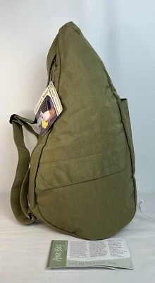 NUEVO CON ETIQUETAS AmeriBag Bolso Espalda Saludable 19” Taupe Bolso Bandolera Nailon Envejecido *NOTA Foto 1 de 4