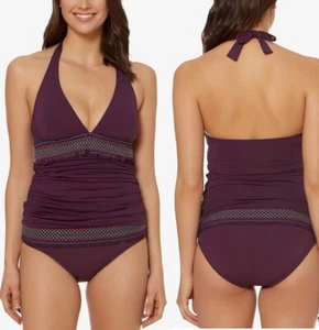 Bleu Rod Beattie Size 12 Smocked Halter & Size 10 Smocked Hipster Swimsuit NWT - Picture 1 of 8