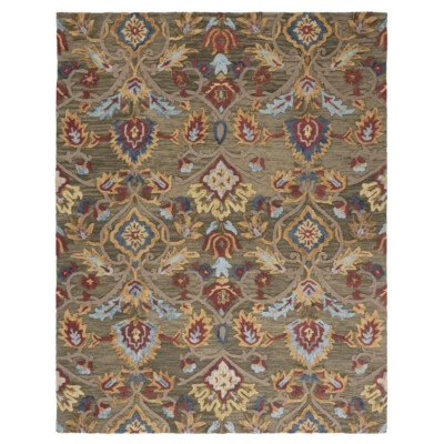 SAFAVIEH Blossom BLM402B Handmade Green / Multi Rug - Image 1 of 4
