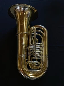 Kleingedrungene Kaisertuba "Schmid" - 4-ventilig - Goldmessing, lackiert - NEU - Bild 1 von 10