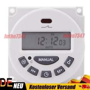 Digitale LCD Zeitschaltuhr DC/AC 12V 16A Timer Programmierbar Schalter Zeit Gut~ - Bild 1 von 20